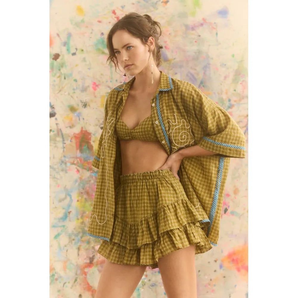 Hulia Check Fae Frill Skort