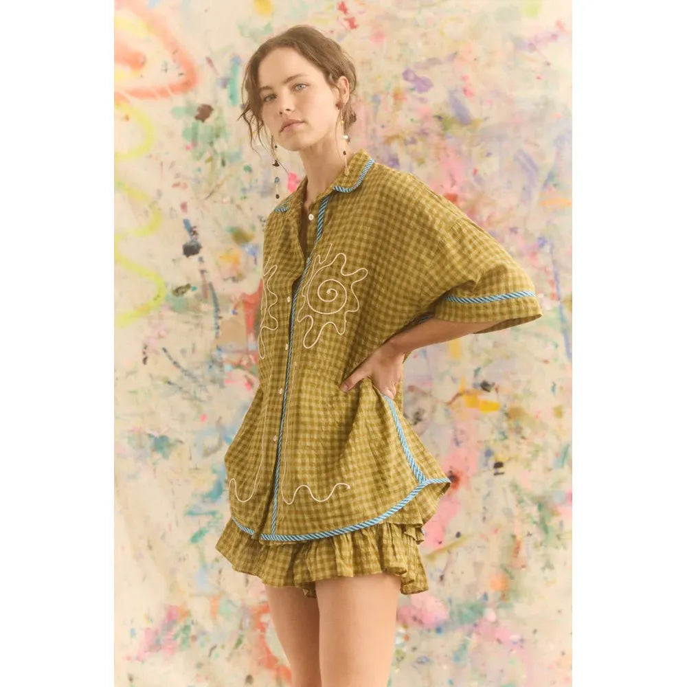 Hulia Check Fae Frill Skort