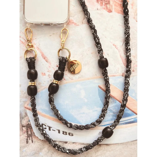 Black bandana Cross Body Strap