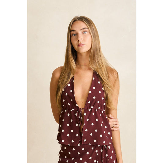 Polka Halter Top