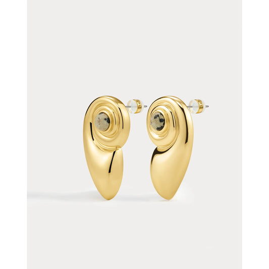 Palma Shell Studs - gold