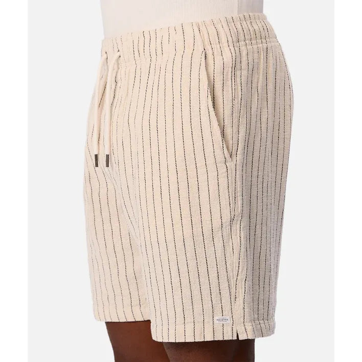The Monterrey Short - Natural/Navy stripe