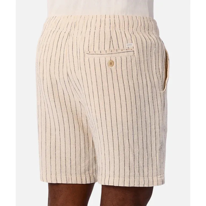 The Monterrey Short - Natural/Navy stripe