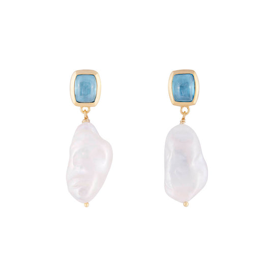 Blue Topaz Keshi Drops