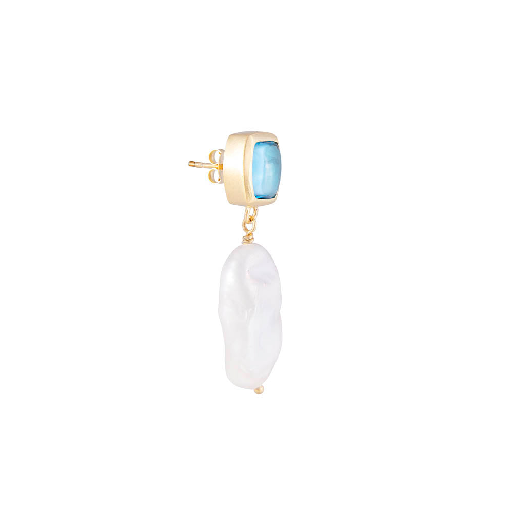 Blue Topaz Keshi Drops