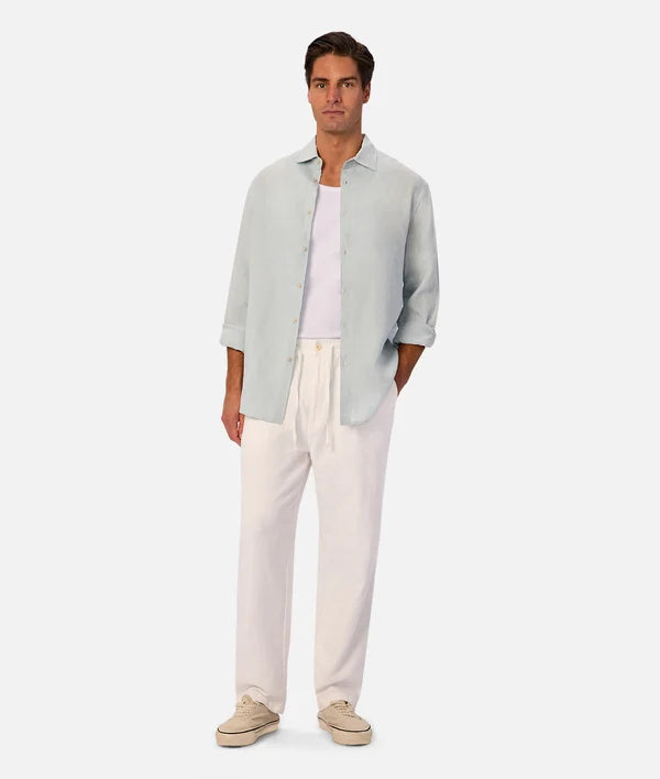 St Martins Linen ls shirt - blue haze