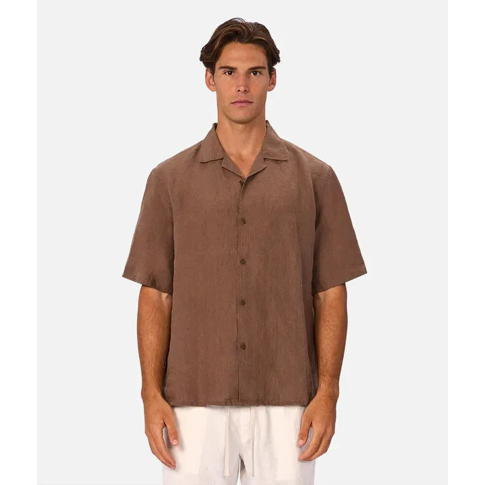 St Martin's Linen shirt - Macchiato