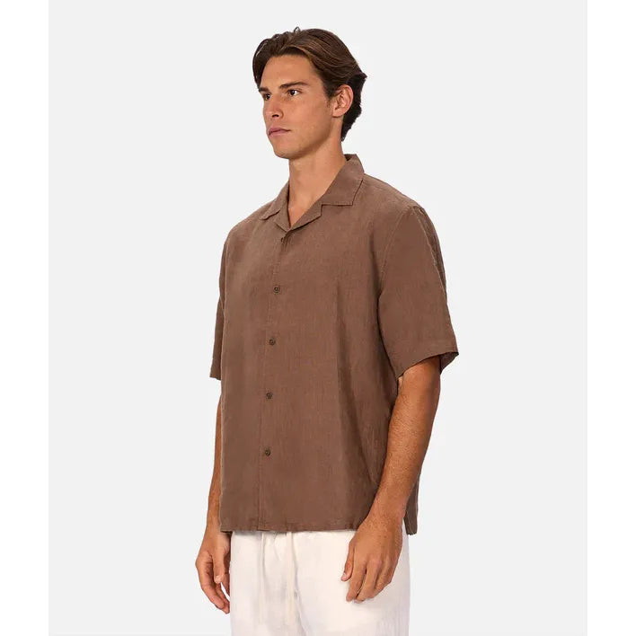 St Martin's Linen shirt - Macchiato