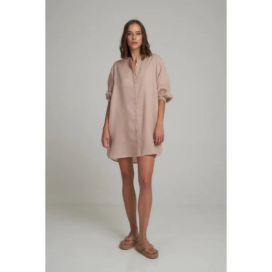 Marilyn Shirt Dress - Hibiscus
