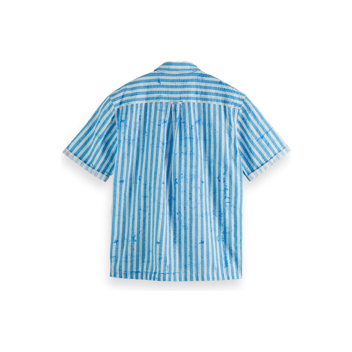 Relaxed Fit Batik Striped Short Sleeve Shirt