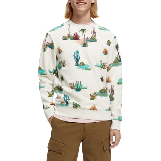 Printed Crew Sweater