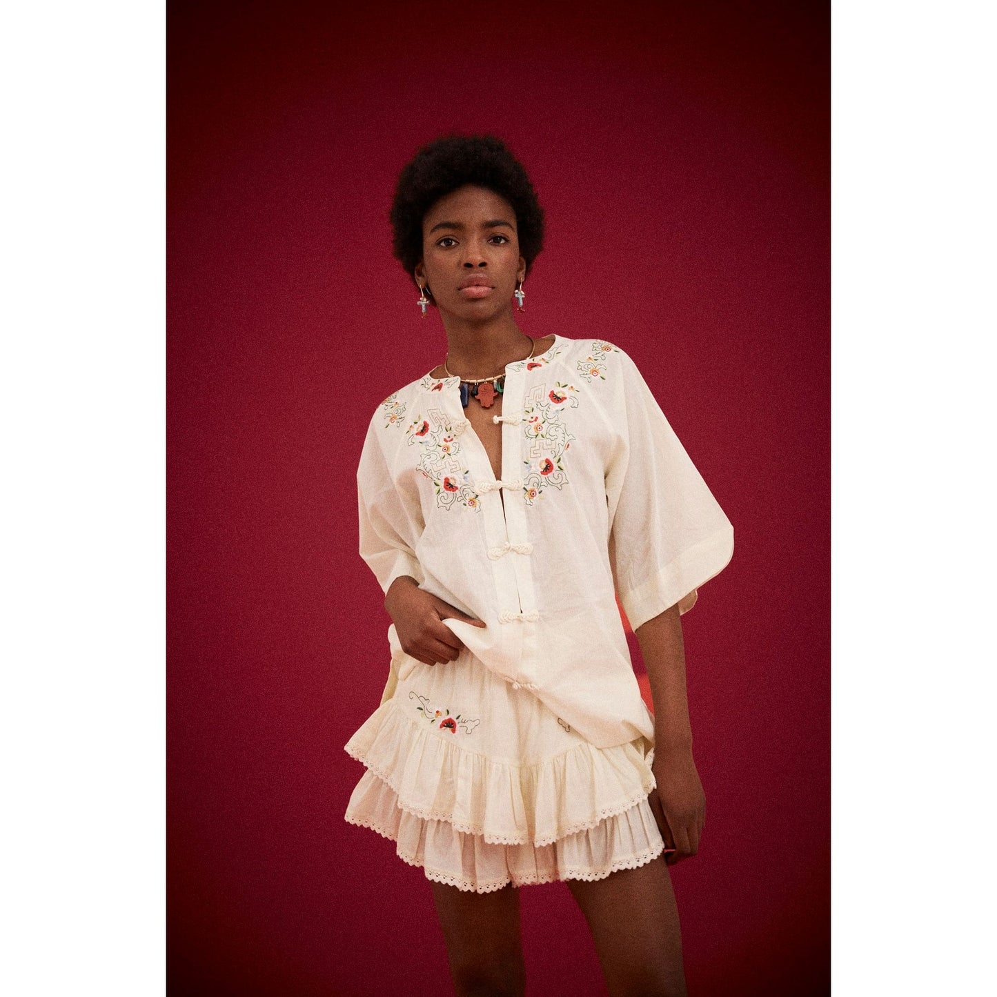 Reka Embroided Fae Frill skort