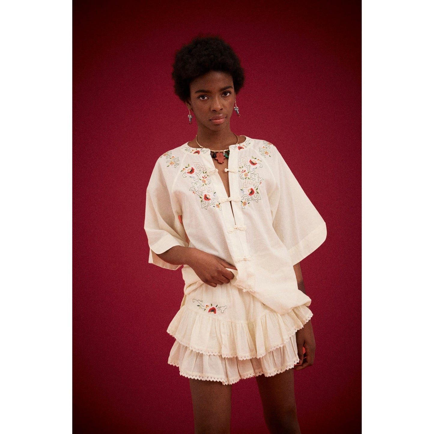 Reka Embroided Fae Frill skort