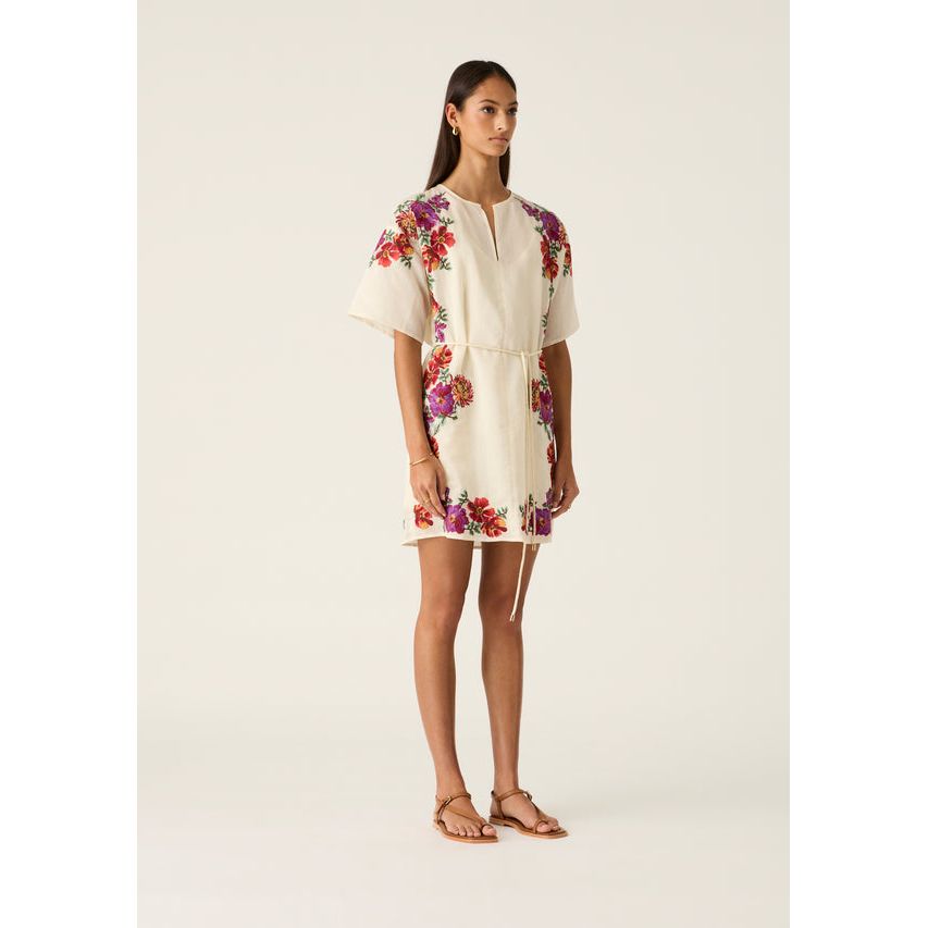 Frida Embroidery Mini Dress