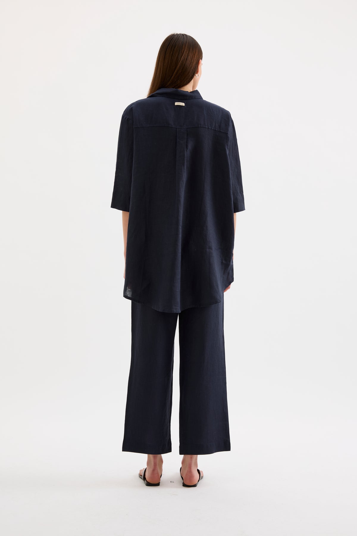 Lounge Linen Longline Shirt