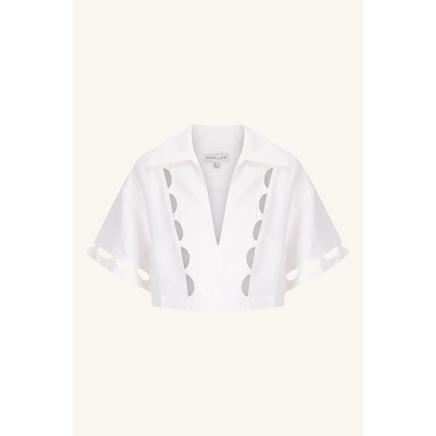 Birdie Scallop Crop Shirt