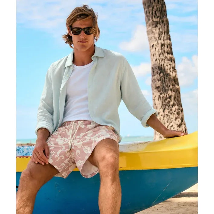 St Martins Linen ls shirt - blue haze