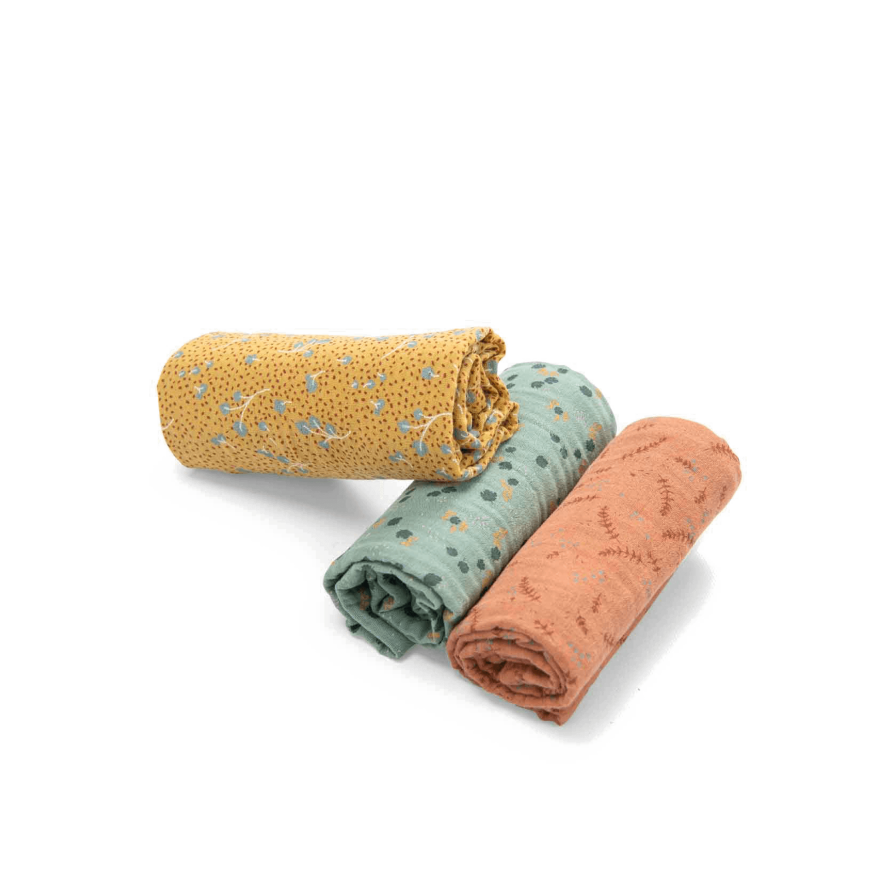Trios Petits Lapins - Organic Cotton Swaddles