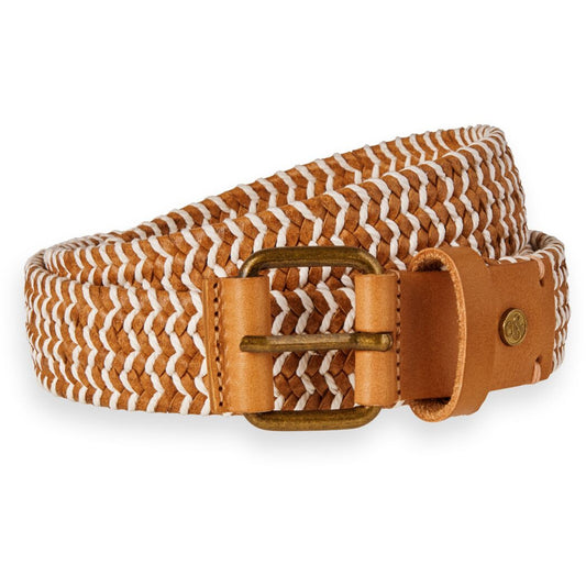 Braided Leather and Cord Belt