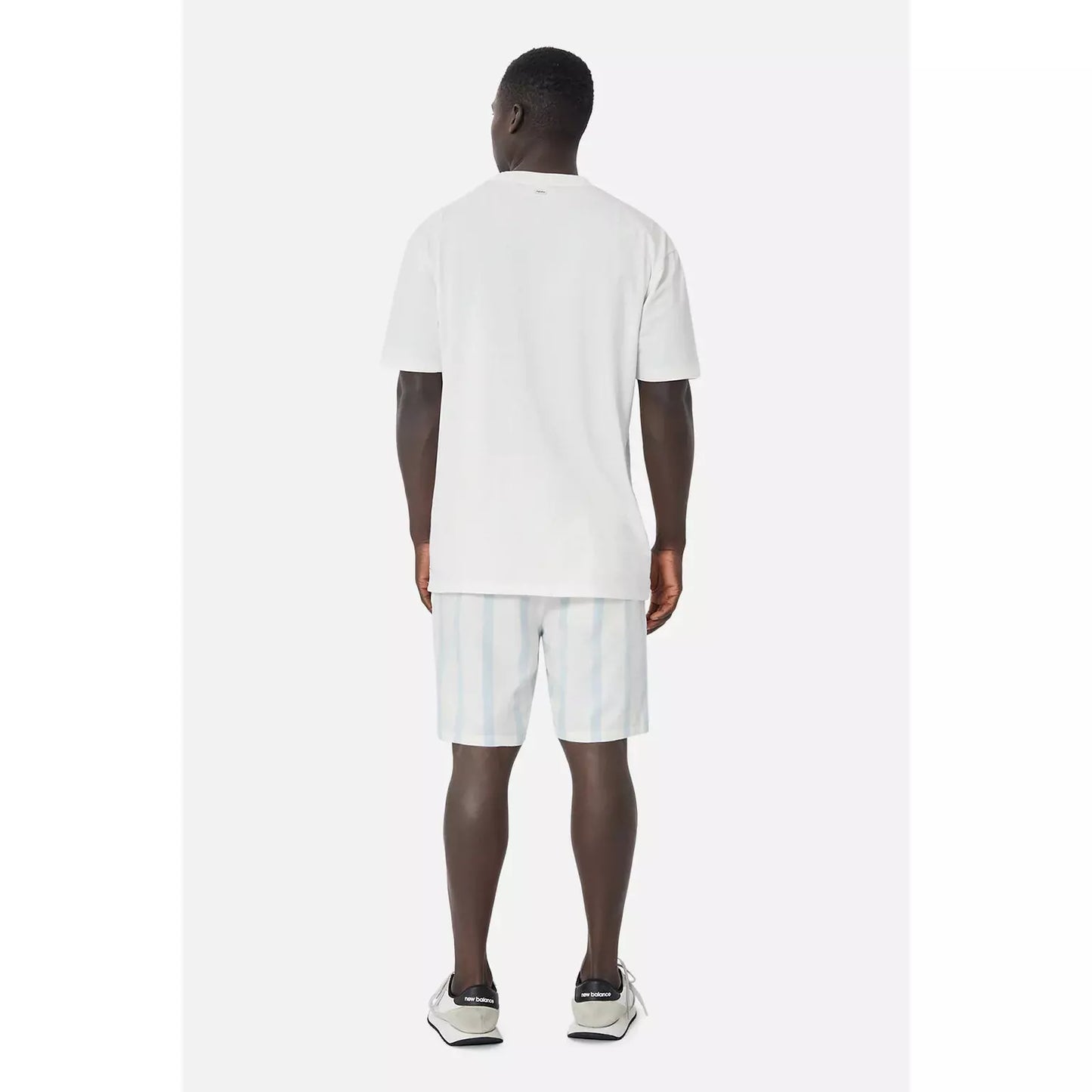 The Mykonos Short - Cream Light Blue